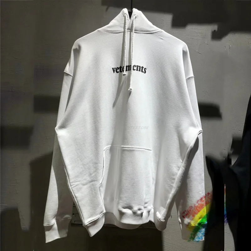 

Heavy fabric Vetements Hoodie Hooded Men Women Best Quality Sweatshirt Embroidery Vetements Hoody Pullover