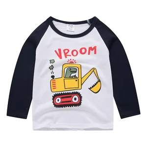 Демисезонная футболка для мальчиков и девочек, хлопковые Модные топы для детей, детские рубашки с круглым вырезом, детская блузка с длинным рукавом, одежда для малышей