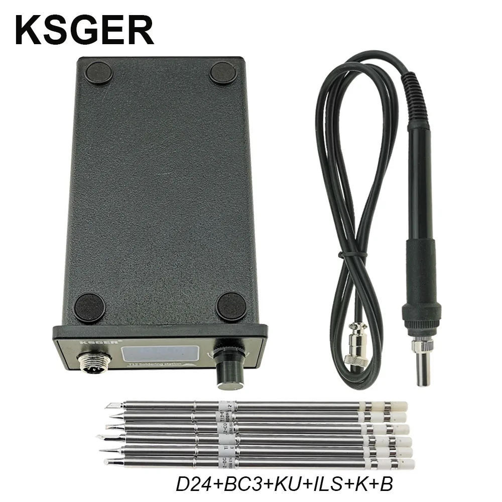 Sets 7 KSGER T12 STM32 цифровая паяльная станция T12 железные наконечники автоматическое повышение температуры сна быстрый нагрев 907 ABS Ручка DIY Инструменты - Цвет: Sets 7