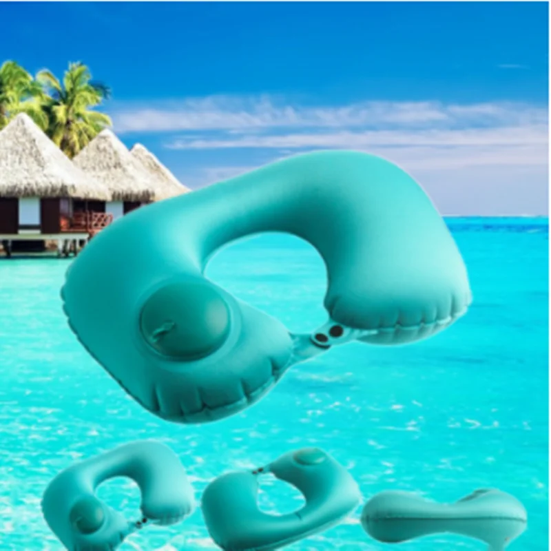 Портативная надувная u образная подушка для путешествий складная офиса самолета