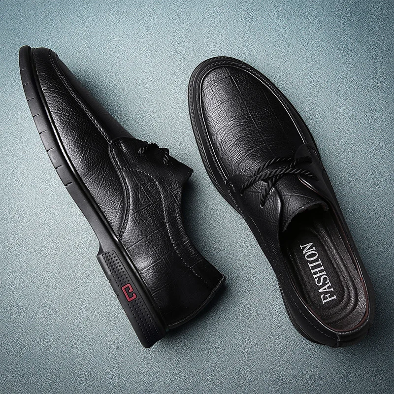 

Black Shoes For Men Casual Leather Man Shoe Shoes For Men Zapatos Casuales Para Hombre Fashion Zapatillas Mens Causal Leisure