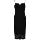 Высококачественное черно-белое Кружевное облегающее Бандажное платье из вискозы, элегантное Клубное вечернее платье