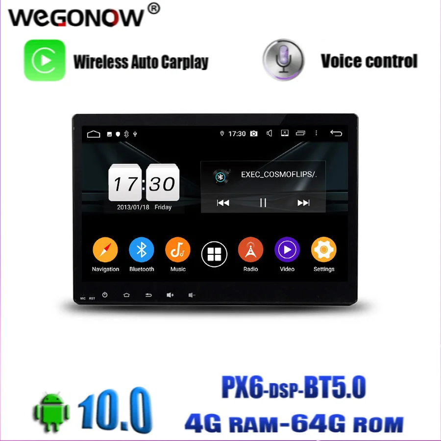 Автомобильный DVD плеер PX6 DSP Android 9. 0 4 Гб 64 8 ядер GPS навигация карта RDS радио wifi Bluetooth