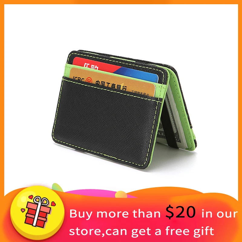 Мини-кошелек для женщин и мужчин волшебный кошелек тонкий с зажимом денег