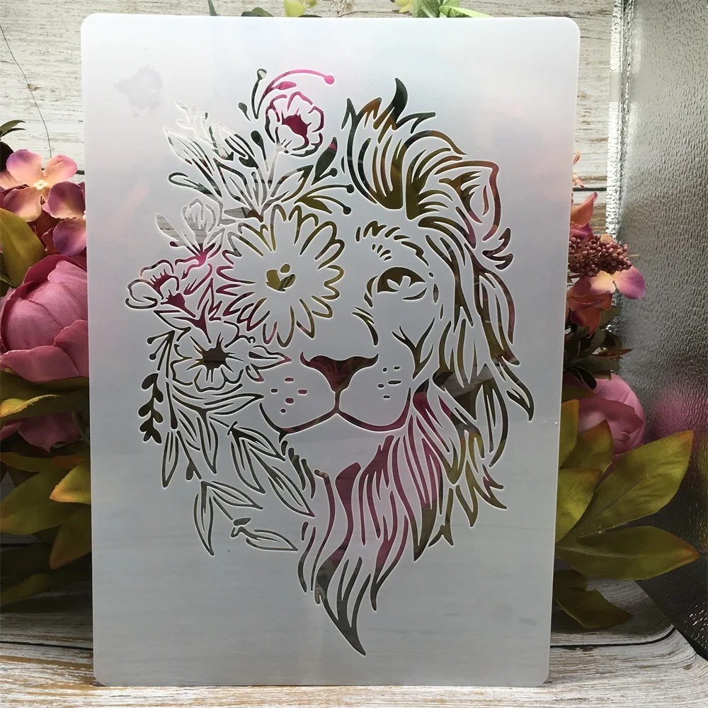 

A4 29cm Mandala Flower Lion DIY Layering Stencils Wall Painting Scrapbook Coloring Embossing Album Decorative Template