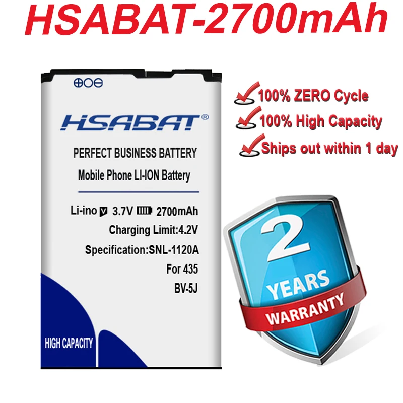 HSABAT BV 5J аккумулятор 2700 мАч для Microsoft Nokia Lumia 435 532 RM1069 1071|battery for|2200mah batterybattery 2200mah |