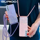 Прозрачный чехол с блестками для Samsung Galaxy A32, A42, A52, A72, S20, S21 Plus, Ultra, S20FE, Note 8, 9, 10 Lite, A81, A91