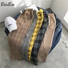 Брюки мужские прямые в клетку BOLUBAO, в винтажном стиле, в стиле хип-хоп