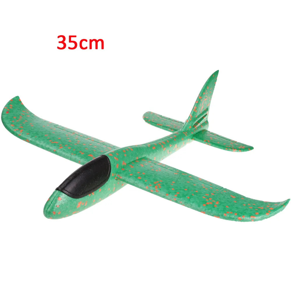 35cm-Green Детские игрушки «сделай сам» самолет из пеноматериала ручной бросок самолет Летающий планер самолет вертолеты летающие модели самолетов самолет игрушка для детей игры на открытом воздухе - Цвет: 35cm-Green