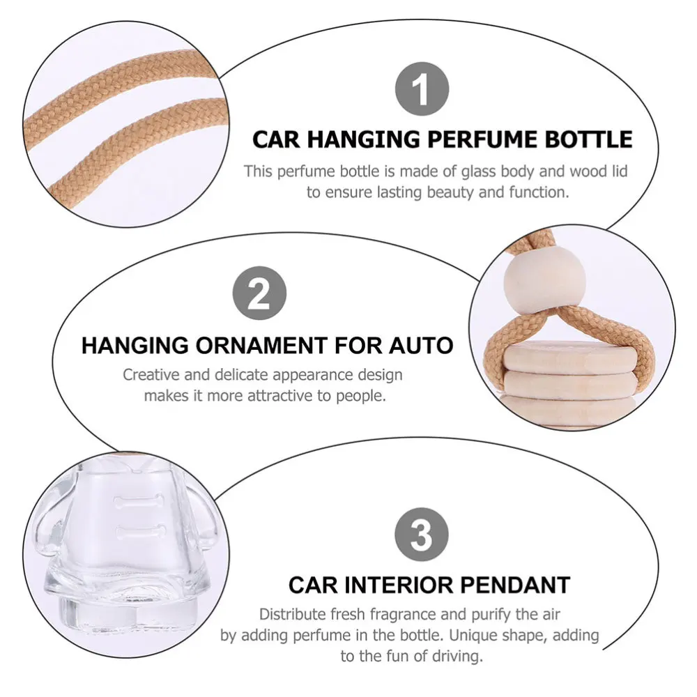 

10pcs Hanging Car Air Freshener Empty Perfume Bottles Home Auto Ornament