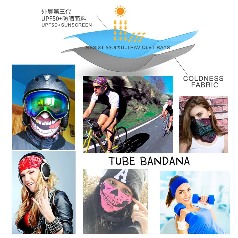 Мужская и женская шарф маска 3D Joker бесшовная с волшебным горлом защитная для лица