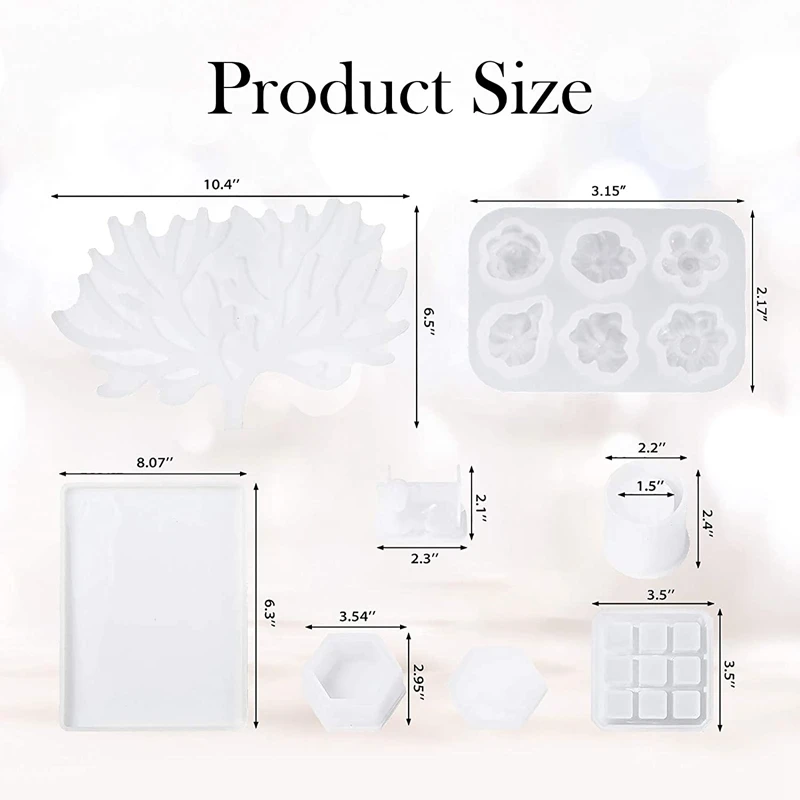 

7Pcs Deer Cosmetic Resin Mold, Epoxy Silicone Crystal Epoxy Jewelry, Used for DIY Casting Crafts Cosmetic Storage