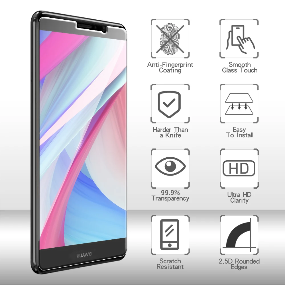 Закаленное стекло для защиты экрана Huawei Mate 8A 20 Lite 9 10 Pro Honor 8S V9 7A 3 шт.|Защитные