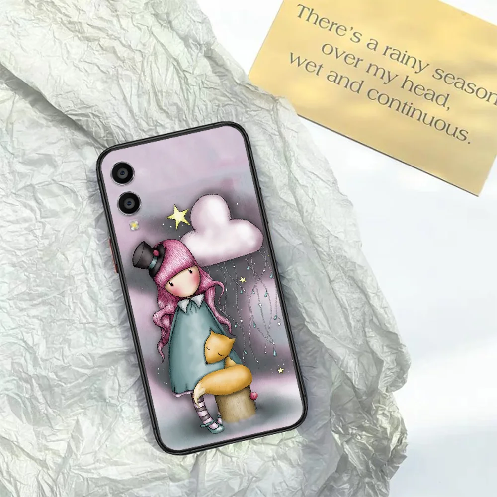 

Santoro Cartoon Girl Gorjuss Phone Case For HUAWEI Honor 6 7 8 A S 9 X Mate 10 20 30 i Lite Pro Y7 2019 black Back Silicone Cell