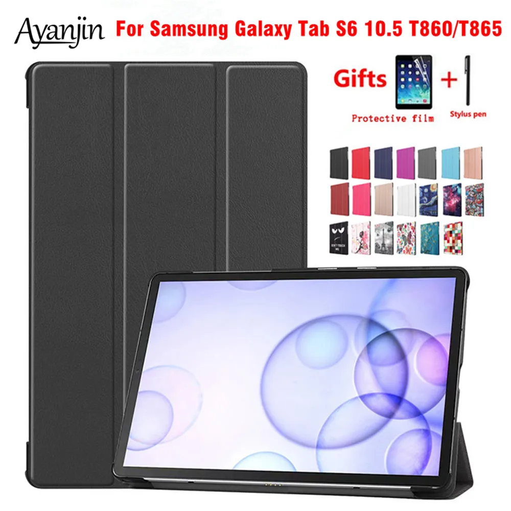 Чехол для Samsung Galaxy Tab S6 10 5 SM T860 T865 2019 &quotпланшет смарт подставка чехол + пленка