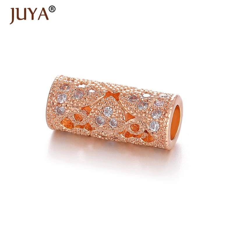 Rose Gold Разделитель,вставка для браслетов, бус, колье, серебро,вставка из кубический циркониев,фурнитура для изготовления украшений,для поделок,для браслета,фурнитура для бус - Цвет: Rose Gold