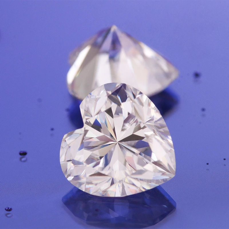 Заводские ювелирные изделия мосанит сердце вырез 5 карат D Цвет VVS 11 мм для