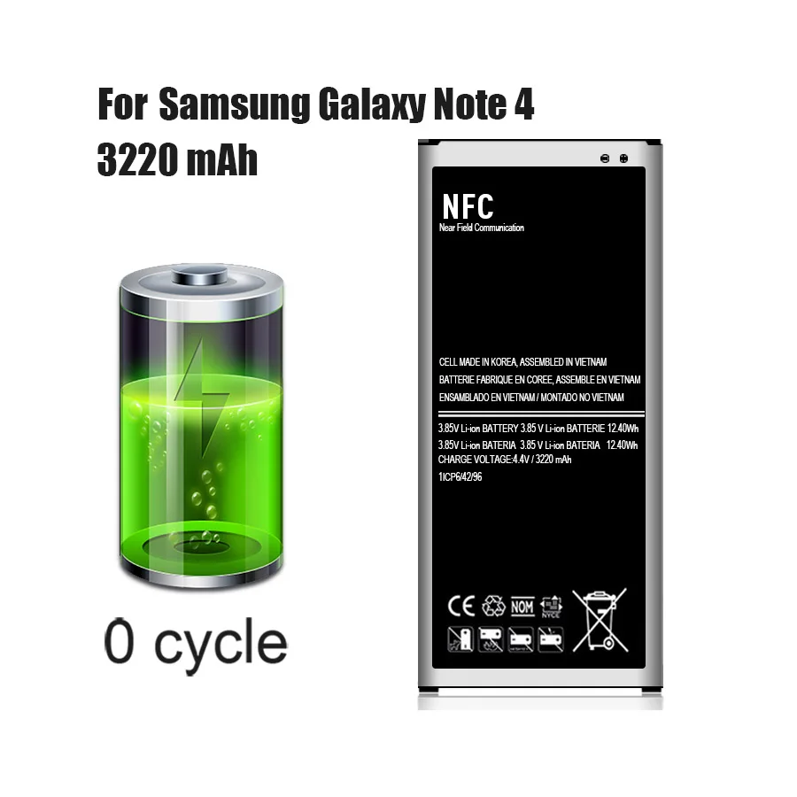 Аккумулятор PINZHENG 3220 мАч для Samsung Galaxy Note 4 N910A N910V N910P N910C N910T Встроенный сменный