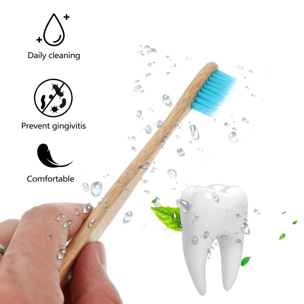 

10Pcs Homestay Biodegradable Toothbrushes Bamboo Toothbrushes