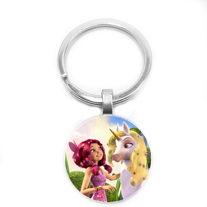 Модный мультяшный аниме Миа и я стеклянный конический кулон брелок для мужчин