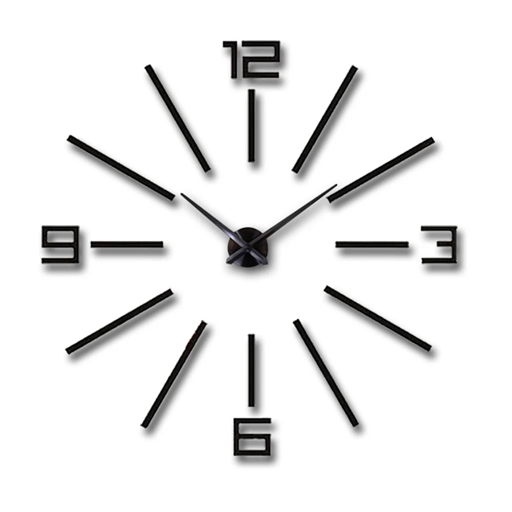 Современные аналоговые 3D зеркальные настенные часы с большим количеством