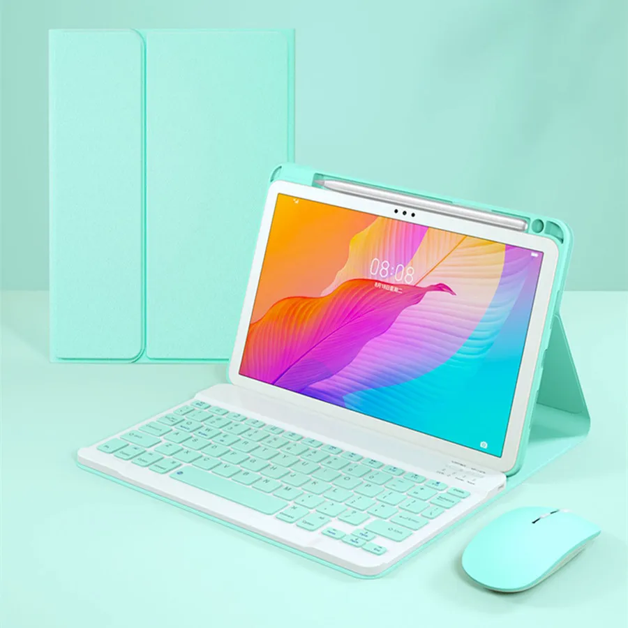 

Защитный чехол для планшета Huawei Honor 6 10,1 дюйма Honor X6 9,7 дюйма Bluetooth-совместимая клавиатура защитный чехол из искусственной кожи чехол мышь