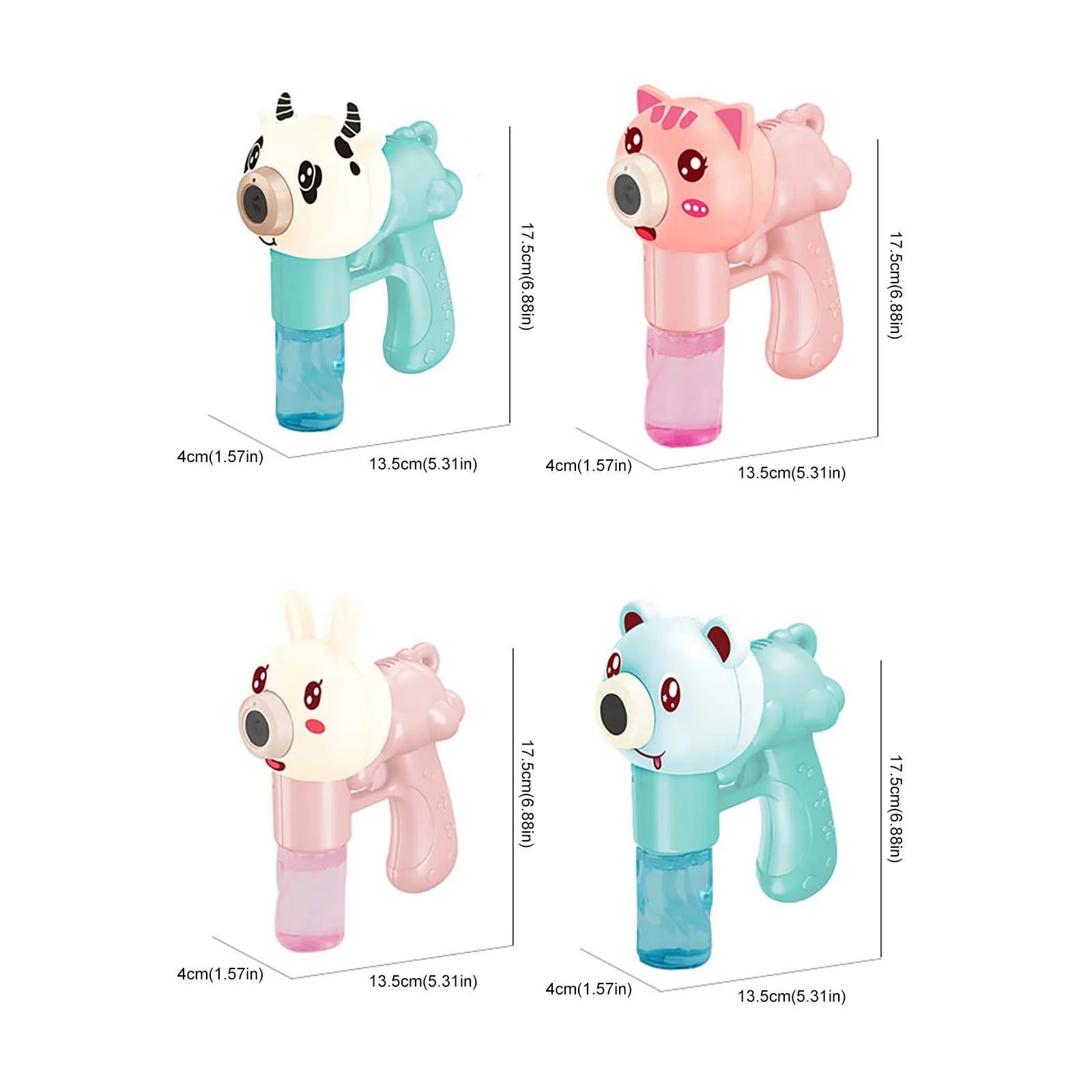 

Kawaii Animals Outdoor Fidget Toys Cute Cow Bubble Machine Electric Light Music Cartoon Animals Blow Toys For Children 120ML