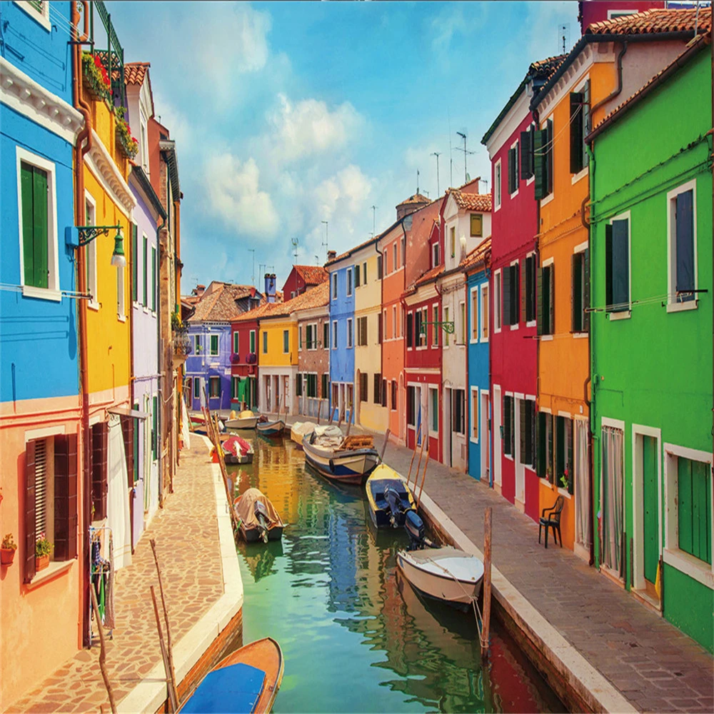 

Modern Window 3d Curtain Beautiful Water City Landscape Romantic Scenery Living Room Bedroom Painting Mural Blackout Curtains