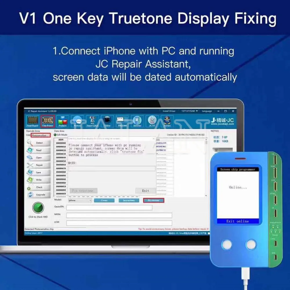 JC B1 тестер батареи для iphone 5s 6 6s plus 6s p 7 8p X XS MAX XR емкость батареи изменить чтение резервного копирования ремонт записи инструмент