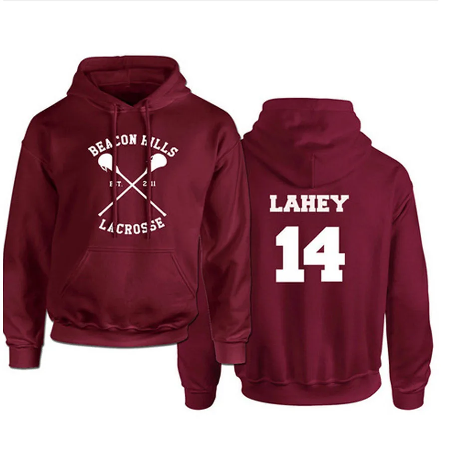 Толстовка с капюшоном Teen Wolf Stilinski 24 Lahey McCall мужские и женские пуловеры красная
