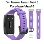 Ремешок силиконовый для huawei honor band 6, сменный спортивный браслет для наручных смарт-часов, аксессуары для смарт-часов