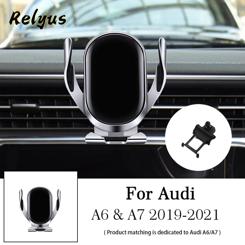 

Car Wireless Charger Car Mobile Phone Holder Air Vent Mounts Stand Bracket For Audi A6 A7 2019-2021 Auto Accessories