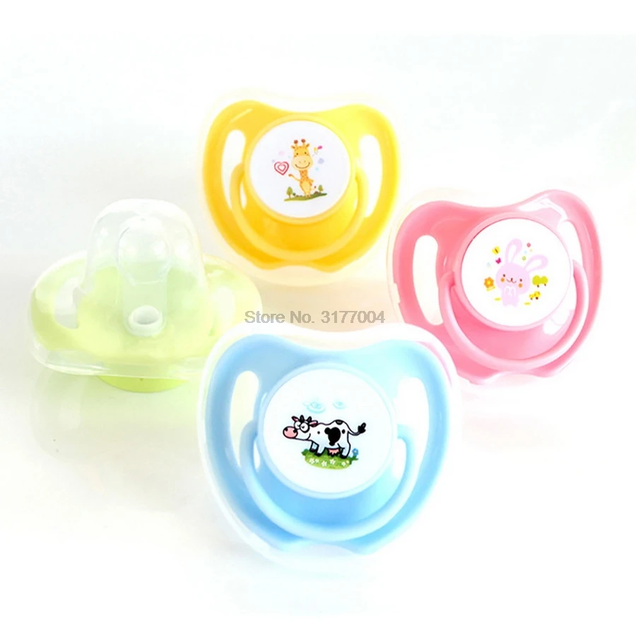 DHL 1000 шт детские животные печати пустышки безопасный пищевой Клас силиконовые