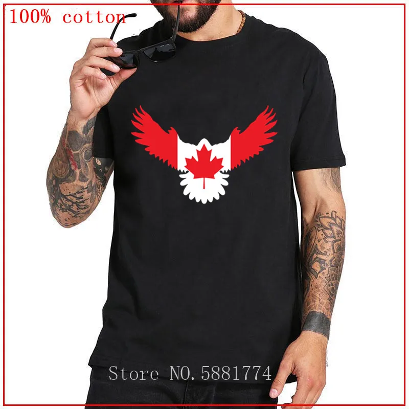 Крутая дышащая белая повседневная мужская рубашка с принтом орла кленового