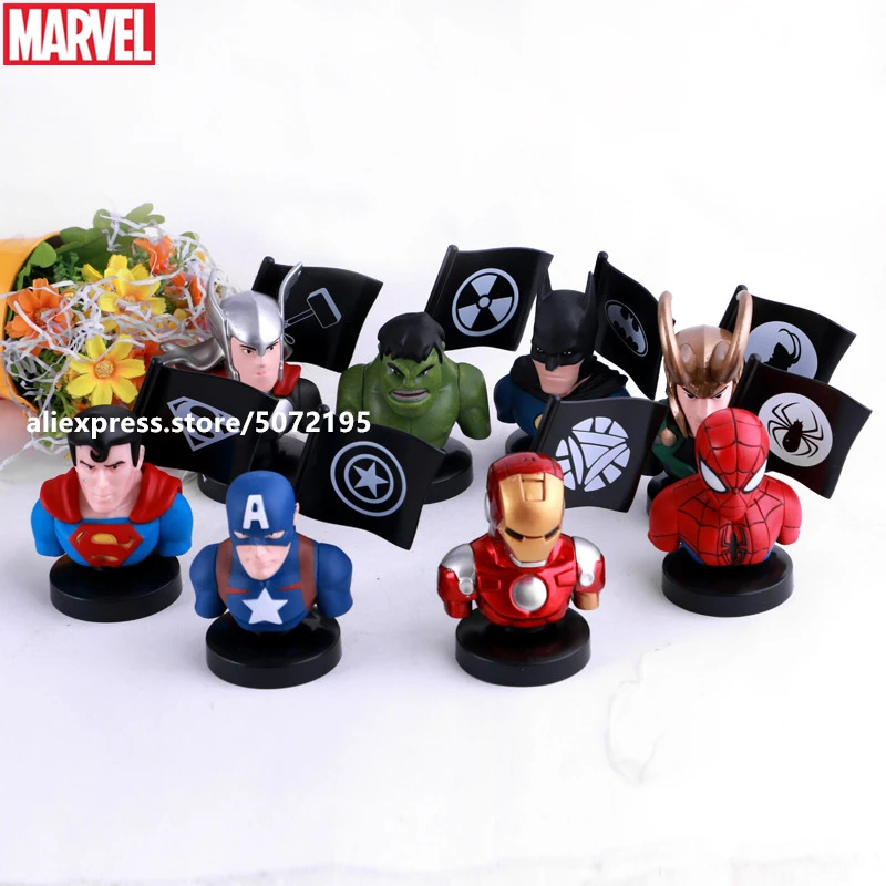 Hasbro Мстители 8 шт./компл. DC самый популярный герой Человек паук Капитан Америка