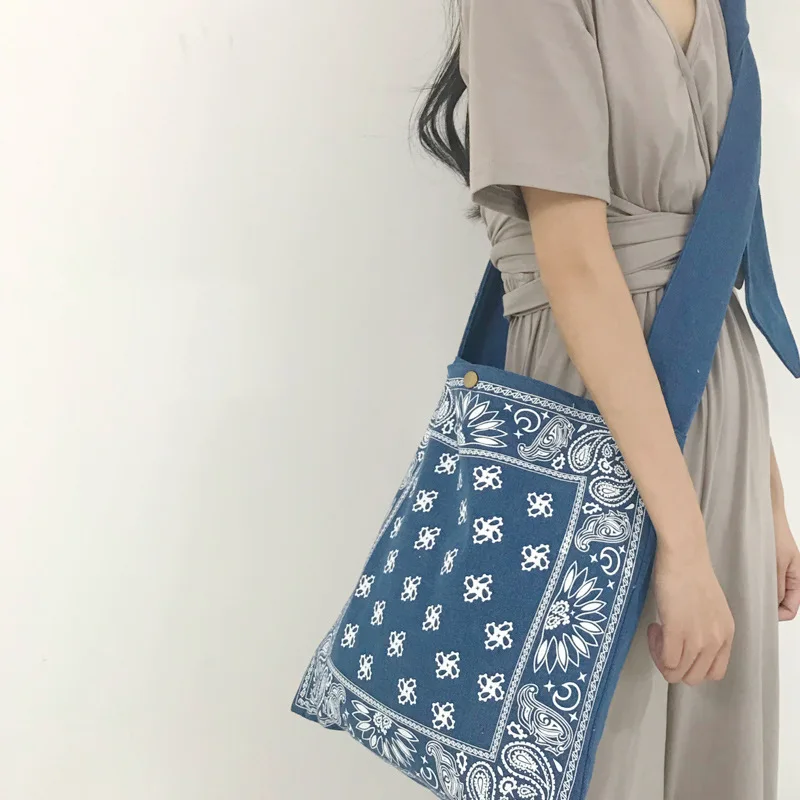 Джинсовая сумка через плечо в этническом стиле для женщин новинка 2021