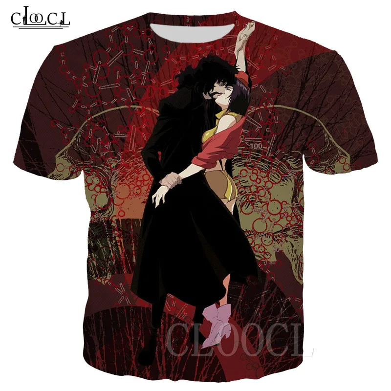 Популярные Аниме ковбой Bebop поцелуй Харадзюку футболка Homme свитшоты короткий