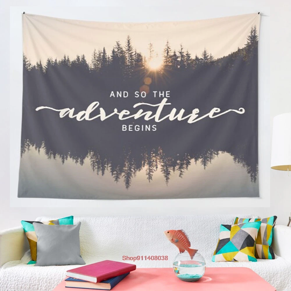 

И так, приключения начинаются, деревья, лесные деревья, Настенный декор, гобелены, искусство, настенные подвесные гобелены для декора гостин...