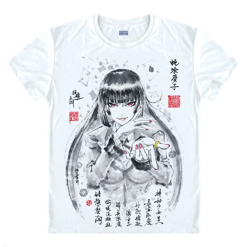 Футболка для косплея соблазнительный геймблер Kakegurui летняя футболка юмэко
