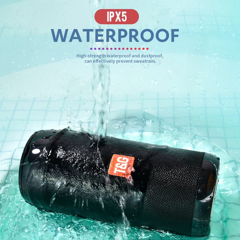 Колонка портативная Bluetooth мини колонка с fm радио водонепроницаемый сабвуфер