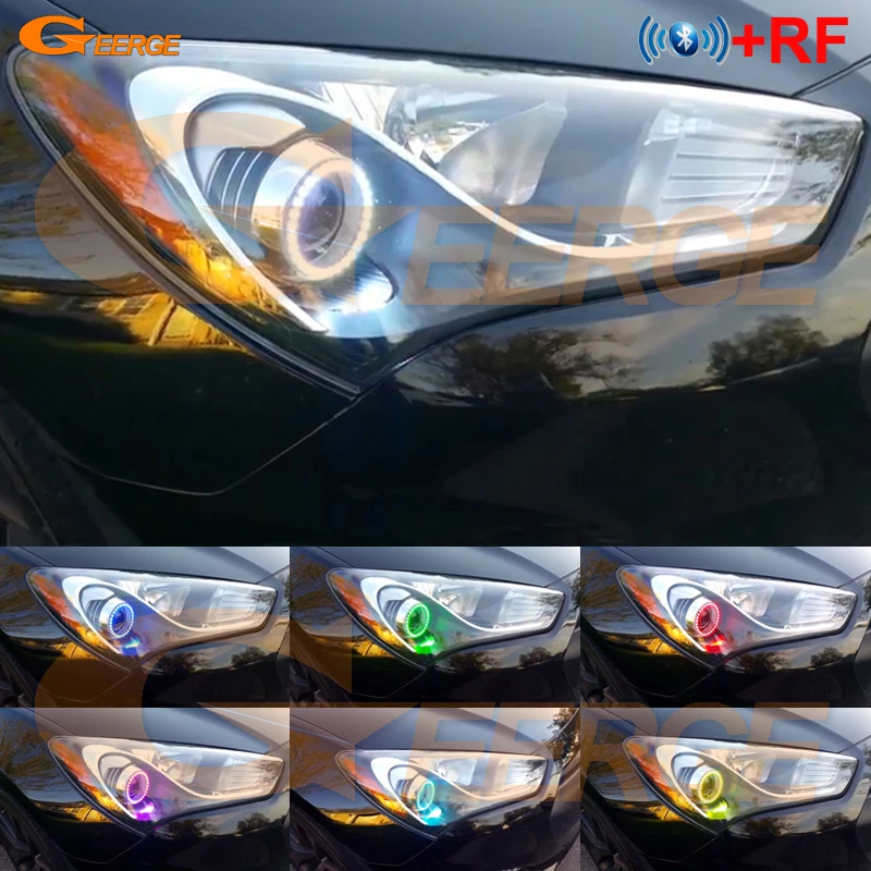 Для HYUNDAI GENESIS COUPE 2013 2014 2015 2016 RF remote Bluetooth APP многоцветный ультра яркий RGB