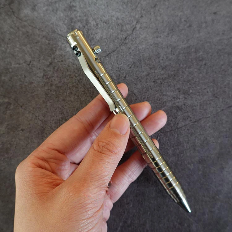 Jual TITANER Pena Aksi Baut TI Alloy Titanium Pena Taktis Alat Pertahanan Diri Dengan Pemecah Kaca Baja Tungsten