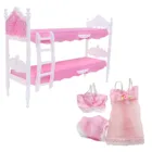 Высококачественная кукольная мебель розовая двухъярусная кровать модная Пижама кружевное мини-белье Одежда для спальни аксессуары для куклы Барби