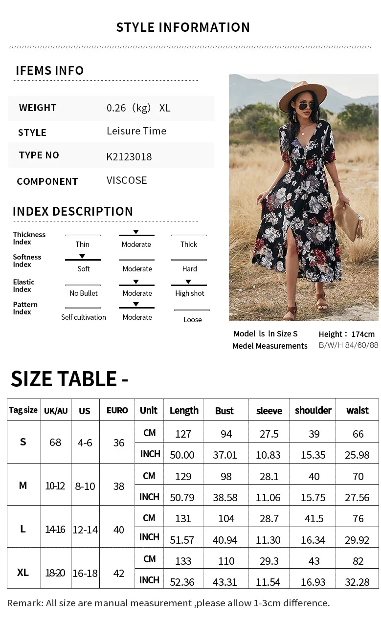 

Summer Women Vintage Dress High Waist Ruffle Lady Casual Dresses Sexy V-Neck Elegant Bohemian Floral Puff Sleeve Female Dress