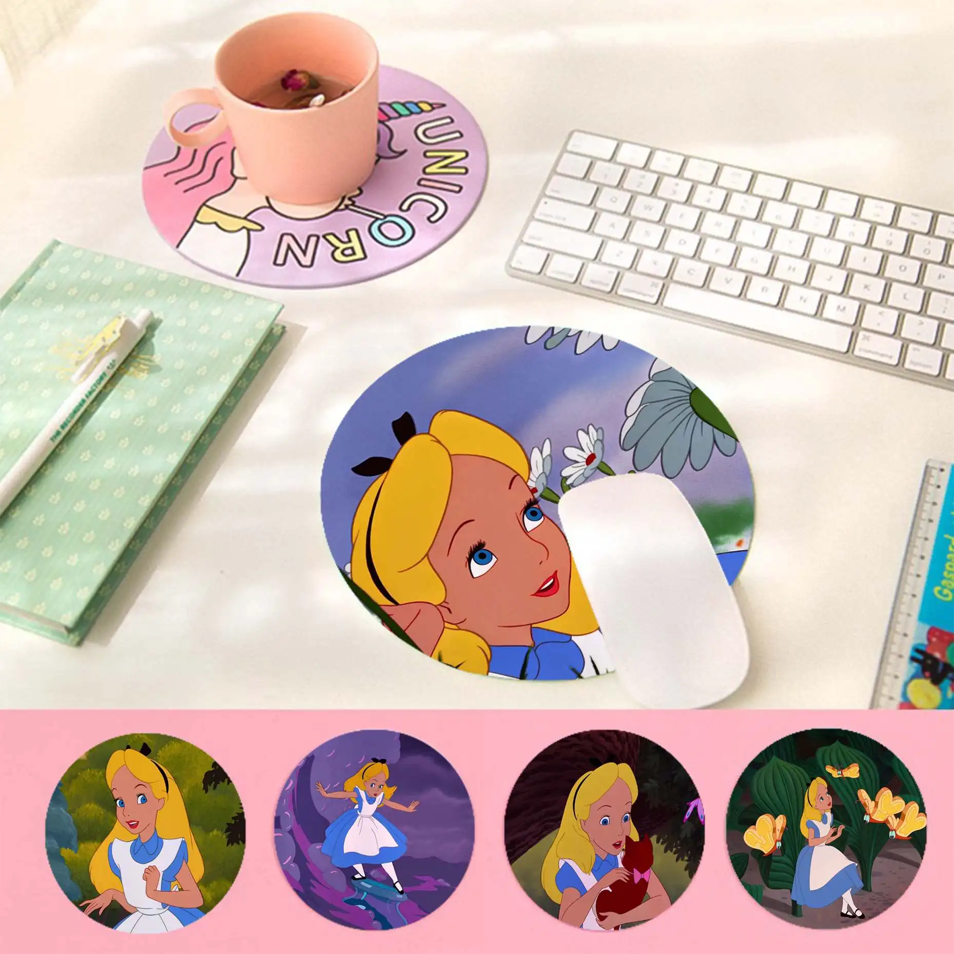 

Disney Alice In Wonderland Soft Rubber Professional Gaming Mouse Pad Computer gaming Mousepad Rug For PC Laptop Notebook
