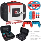 Набор аксессуаров для консоли Nintendo Switch NS, сумка для хранения, ручки Joycon, силиконовый чехол для игр NintendoSwitch