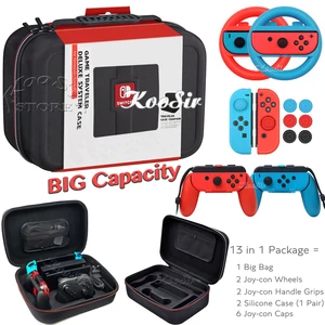 Набор аксессуаров для консоли Nintendo Switch NS, сумка для хранения, ручки Joycon, силиконовый чехол для игр NintendoSwitch