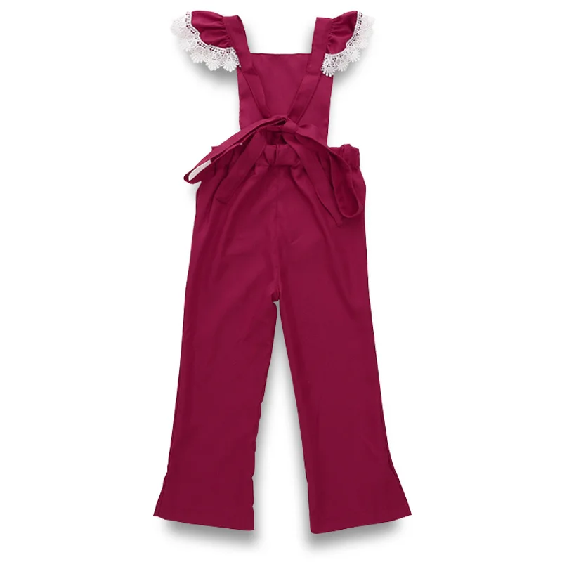 Комбинезон для маленьких девочек белый кружевной комбинезон с рукавами