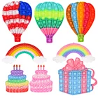 Игрушка антистрессовая в виде гамбургера с радужными пузырьками для детей и взрослых