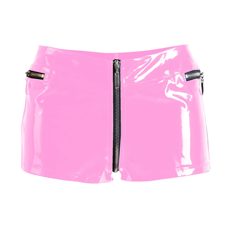 Женские туфли из блестящей кожи короткие штаны Соблазнительные шорты низкой